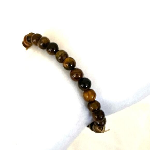 Tigers eye beaded stretchy  bracelet - Picture 3 of 8